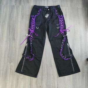 *SOLD* NWT Tripp NYC Black & Purple Lolita Goth Pants!